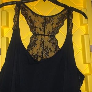 Black lace back tank top size 5x